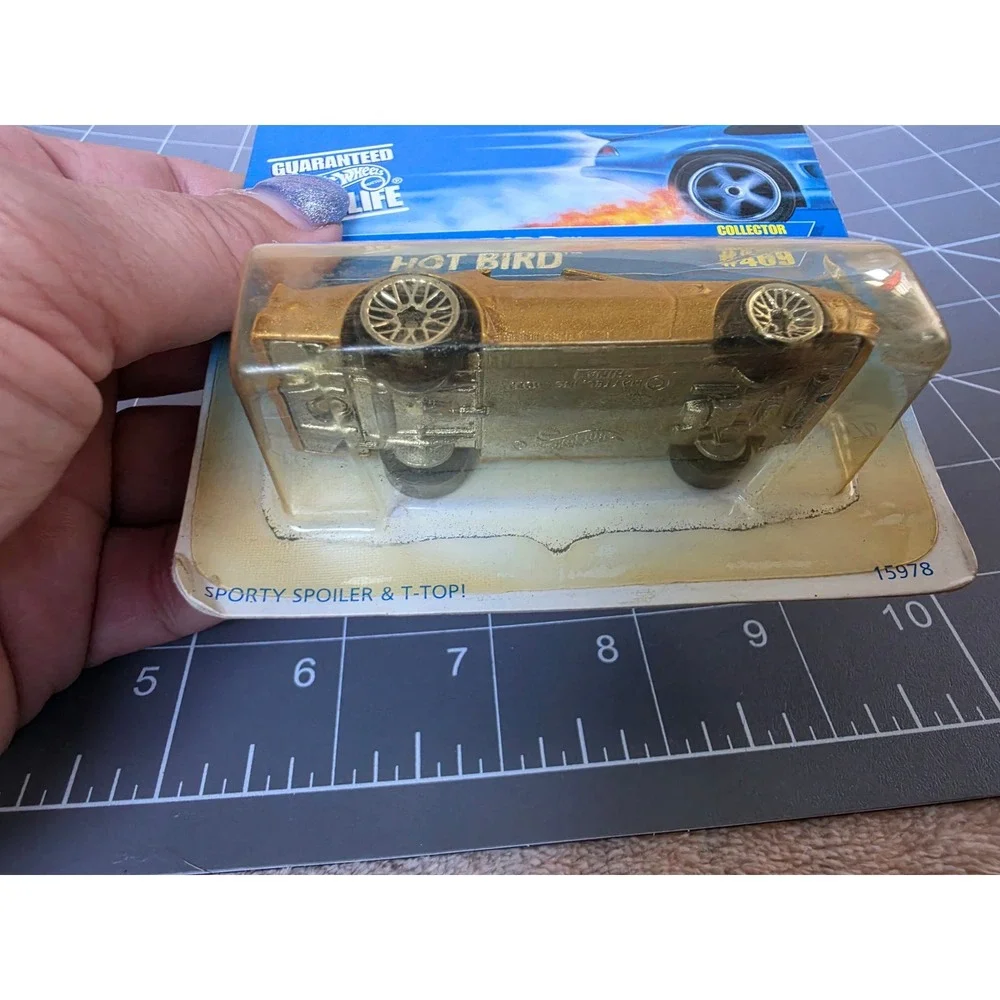Hot Wheels Hot Bird Gold 1996 Collector 469 Diecast Car Pontiac Firebird T-Top